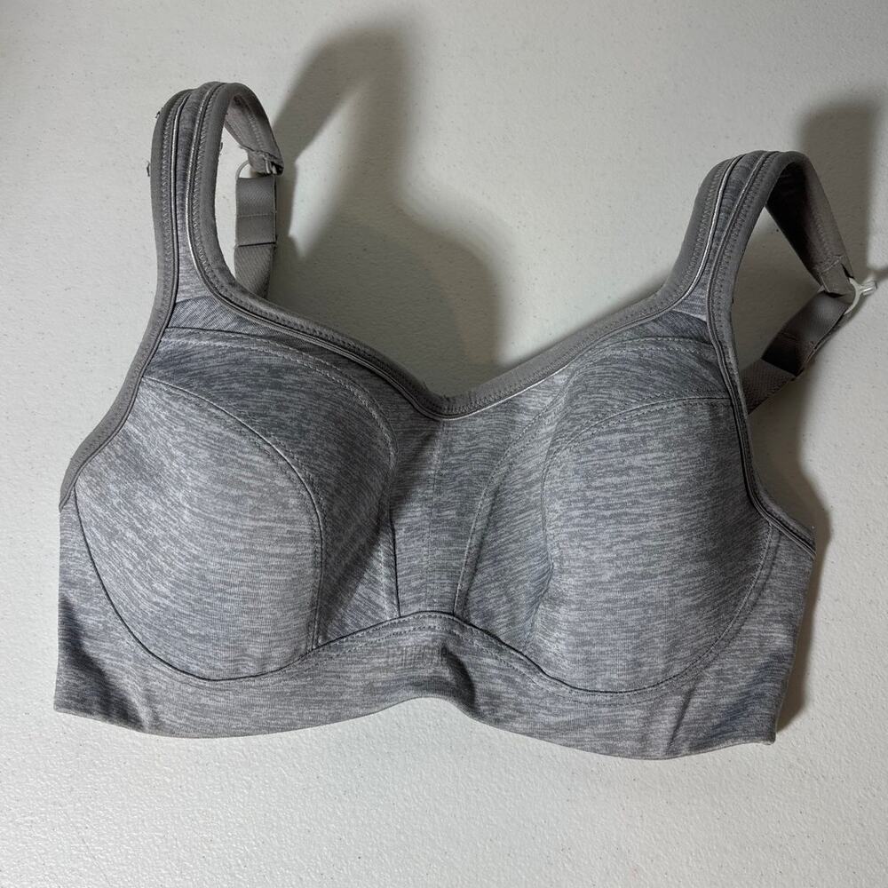 Panache US Size 28E Sports Bra Gray Lightly Lined Underwire Style 5021